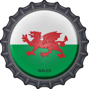 Wales Country Wholesale Novelty Metal Bottle Cap Sign