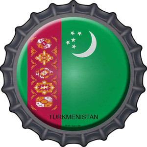 Turkmenistan Country Wholesale Novelty Metal Bottle Cap Sign