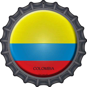 Colombia Country Wholesale Novelty Metal Bottle Cap Sign