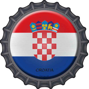 Croatia Country Wholesale Novelty Metal Bottle Cap Sign