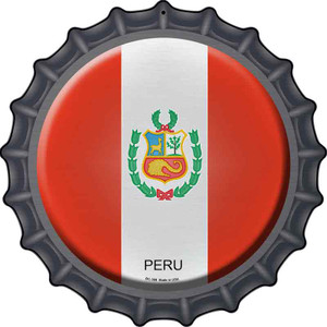 Peru Country Wholesale Novelty Metal Bottle Cap Sign