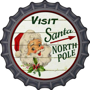 Visit Santa Wholesale Novelty Metal Bottle Cap Sign