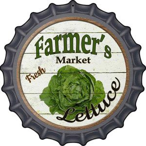 Farmers Market Lettuce Wholesale Novelty Metal Bottle Cap Sign