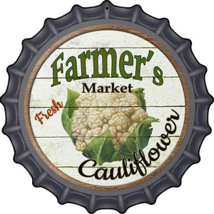 Farmers Market Cauliflower Wholesale Novelty Metal Bottle Cap Sign