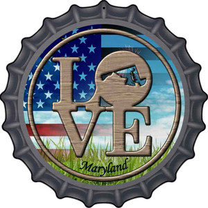 Love Maryland Wholesale Novelty Metal Bottle Cap Sign