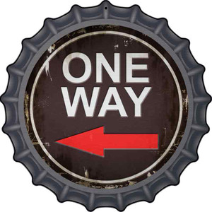 One Way Wholesale Novelty Metal Bottle Cap Sign