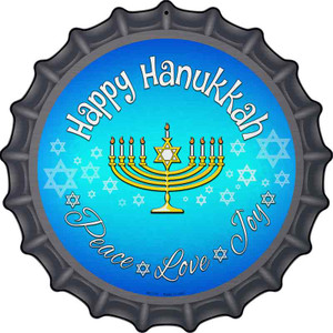 Happy Hanukkah Wholesale Novelty Metal Bottle Cap Sign