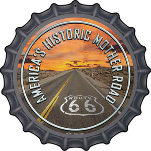 Mother Road Route 66 Wholesale Novelty Metal Bottle Cap Sign