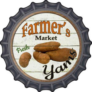 Farmers Market Yams Wholesale Novelty Metal Bottle Cap Sign