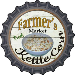 Farmers Market Kettle Corn Wholesale Novelty Metal Bottle Cap Sign