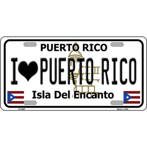 I love Puerto Rico Wholesale Metal Novelty License Plate LP-6867