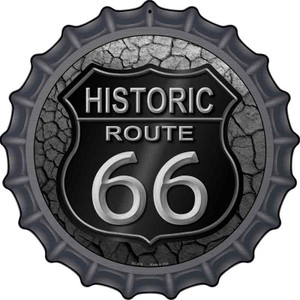 Historic Route 66 Novelty Metal Bottle Cap Sign Wholesale