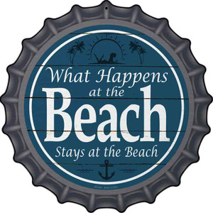 Happens At The Beach Stays At The Beach Wholesale Novelty Metal Bottle Cap Sign