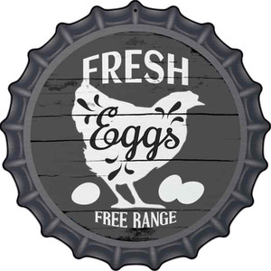 Fresh Eggs Free Range Wholesale Novelty Metal Bottle Cap Sign