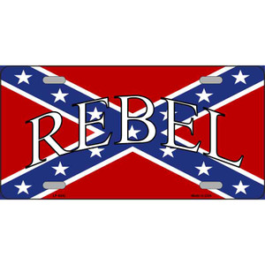 Rebel Confederate Flag Wholesale Metal Novelty License Plate