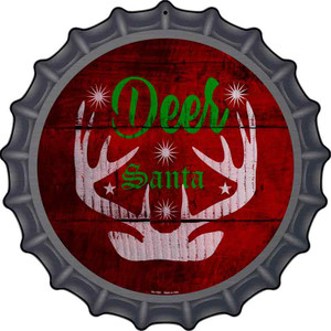Deer Santa Wholesale Novelty Metal Bottle Cap Sign