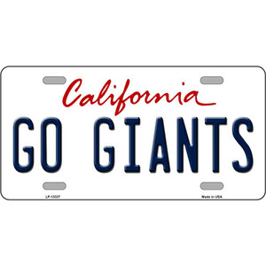 Go Giants Wholesale Novelty Metal License Plate Tag