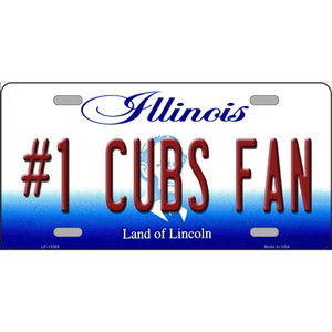 Number 1 Cubs Fan Wholesale Novelty Metal License Plate Tag