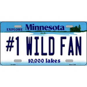 Number 1 Wild Fan Wholesale Novelty Metal License Plate Tag