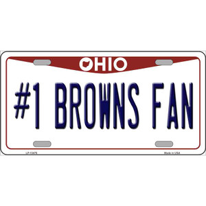 Number 1 Browns Fan Wholesale Novelty Metal License Plate Tag