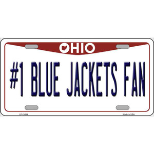 Number 1 Blue Jackets Fan Wholesale Novelty Metal License Plate Tag