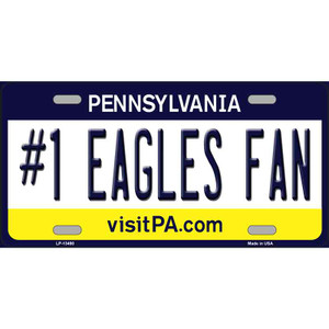 Number 1 Eagles Fan Wholesale Novelty Metal License Plate Tag