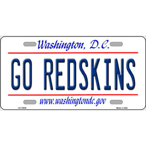 Go Redskins Wholesale Novelty Metal License Plate Tag