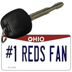Number 1 Reds Fan Wholesale Novelty Metal Key Chain