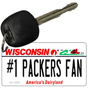 Number 1 Packers Fan Wholesale Novelty Metal Key Chain