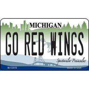 Go Red Wings Wholesale Novelty Metal Magnet M-13419