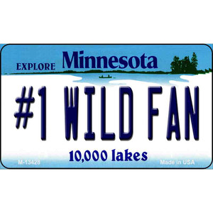 Number 1 Wild Fan Wholesale Novelty Metal Magnet M-13428