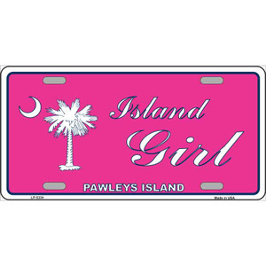 Island Girl Pink Wholesale Metal Novelty License Plate