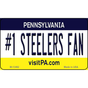 Number 1 Steelers Fan Wholesale Novelty Metal Magnet M-13492