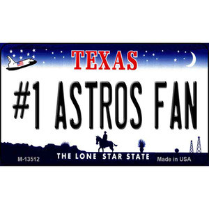 Number 1 Astros Fan Wholesale Novelty Metal Magnet M-13512