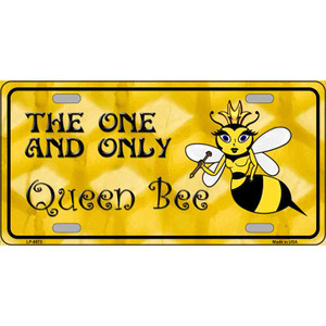 Queen Bee Yellow Wholesale Metal Novelty License Plate