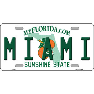 Miami Florida Novelty Wholesale Metal License Plate