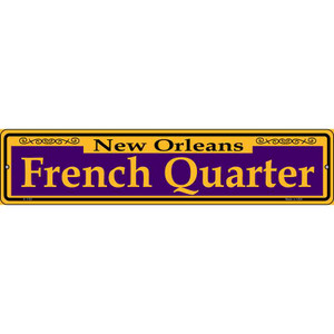 French Quarter Purple Wholesale Novelty Metal Street Sign