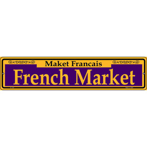 French Market Purple Wholesale Novelty Metal Street Sign