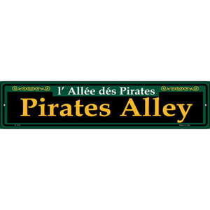 Pirates Alley Green Wholesale Novelty Metal Street Sign