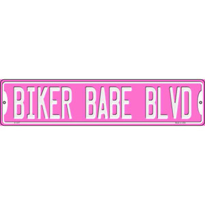 Biker Babe Pink Wholesale Novelty Metal Street Sign