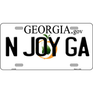 N Joy Ga Georgia Novelty Wholesale Metal License Plate