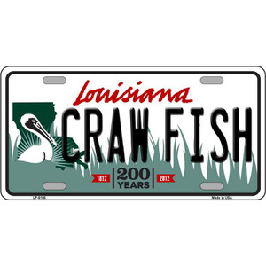 Craw Fish Louisiana Novelty Wholesale Metal License Plate