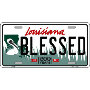 Blessed Louisiana Novelty Wholesale Metal License Plate