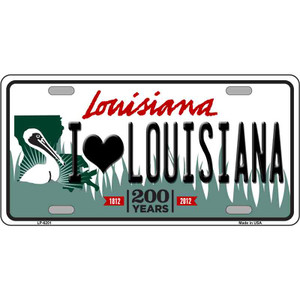 I Love Louisiana Novelty Wholesale Metal License Plate