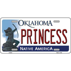 Princess Oklahoma Novelty Wholesale Metal License Plate