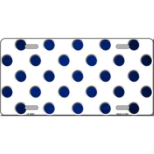 Blue White Dots Oil Rubbed Wholesale Metal Novelty License Plate