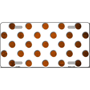 Orange White Dots Oil Rubbed Wholesale Metal Novelty License Plate