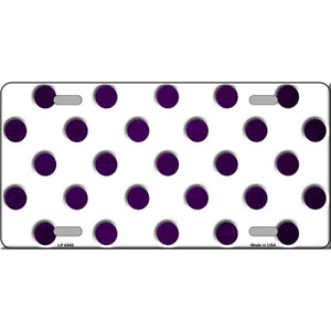 Purple White Dots Oil Rubbed Wholesale Metal Novelty License Plate