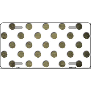 Gold White Dots Oil Rubbed Wholesale Metal Novelty License Plate