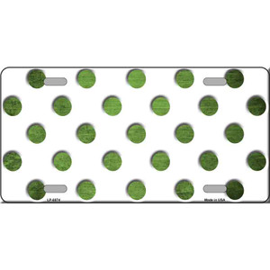 Lime Green White Dots Oil Rubbed Wholesale Metal Novelty License Plate